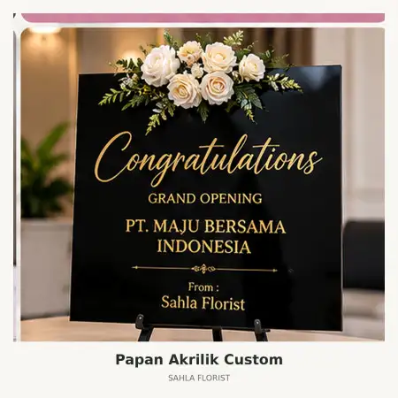 Papan Bunga Akrilik Labuhanbatu
